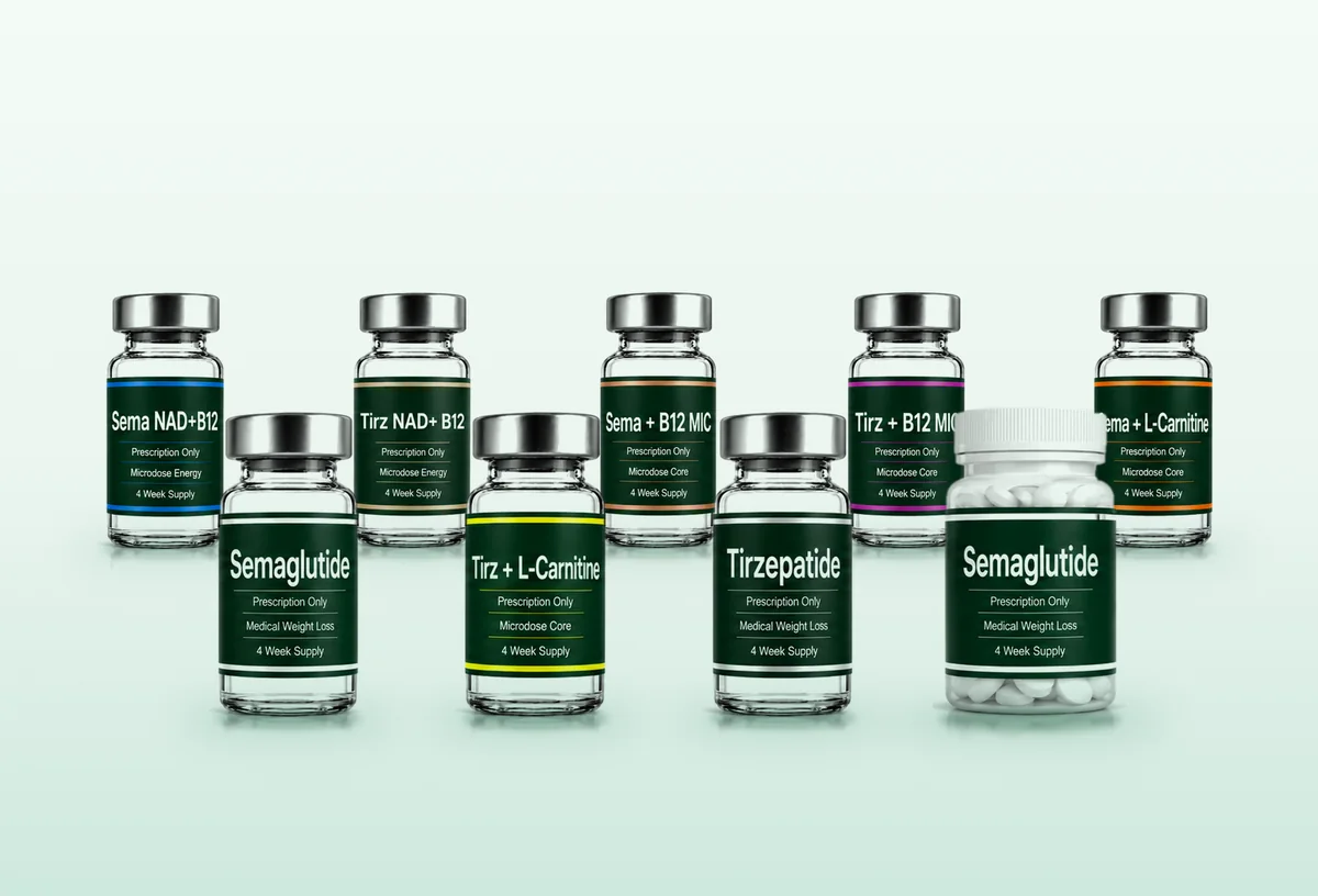 Full lineup of semaglutide and tirzepatide weight loss medications - Tides Health
