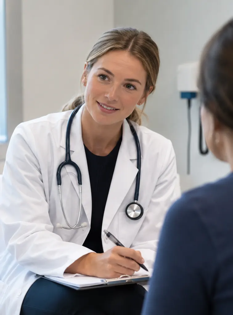 Licensed provider in a patient consultation